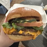 Double cheeseburger  at Monty's Good Burger - Echo Park in Los Angeles