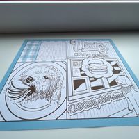 Cute little place mats   at Monty's Good Burger - Echo Park in Los Angeles