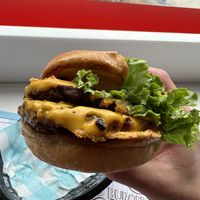 Double burger 😋  at Monty's Good Burger - Echo Park in Los Angeles