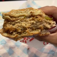 Extreme Close-Up - Wish I Got More Ranch 🤪 Very GOOD!  at Monty's Good Burger - Echo Park in Los Angeles
