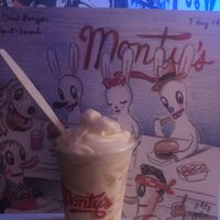 Salted caramel shake  at Monty's Good Burger - Echo Park in Los Angeles