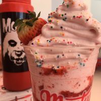 Strawberry Shake at Monty's Good Burger - Echo Park in Los Angeles