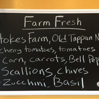 Daily farm-to-table board  at Noodle Hub in Tappan