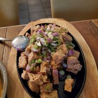 Vegan Sizzling Tofu-Sisig$ 14.00

Crispy tofu w vinegar, soy sauce, onion, chilies at Kulinarya in Coquitlam