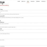 Vegan menu. at Kulinarya in Coquitlam