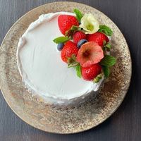 Strawberry Cake at Cara Mia in Lomita