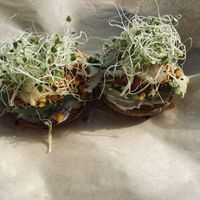 Breakfast bagel 😋 at The Sprout Kitchen in St Augustine