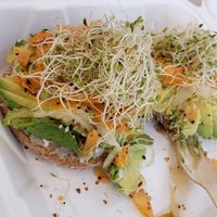 The Works Bagel! They don't skimp on the items 😋 at The Sprout Kitchen in St Augustine