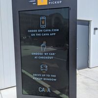 Drive through available (use phone to order). at CAVA - Domain Dr in Austin