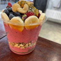 Tropical smoothie bowl   at Super Raw in Preston