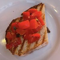 bruschetta vegan  at Mizza in Santa Barbara