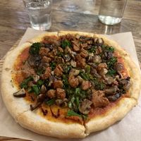 Beyond sausage pizza  at Mizza in Santa Barbara