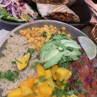 burrito (can be made vegan) and burrito bowl at La Burrita in Munich