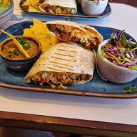 Pulled Jackfruit burrito with Peanut-Mango sauce at La Burrita in Munich