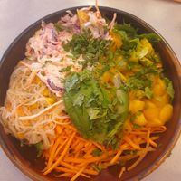 Rice noodle bowl at La Burrita in Munich