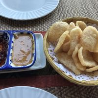 Vegan starter with peanutbutter sauce and chili at Sawasdee in Fuengirola
