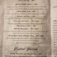 Menu at Bertrand in Johannesburg