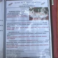 Menu at Surf Bar in Side