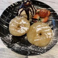 Pineapple fritters at Puti Vegan Cafe in Glasgow