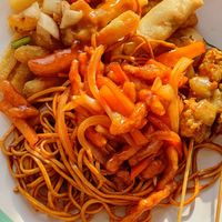 All on plate at Puti Vegan Cafe in Glasgow