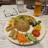 A huge meal was served! at Puti Vegan Cafe in Glasgow