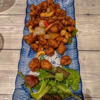 Stir Fry Soy with Cashew Nuts and Chillies at Puti Vegan Cafe in Glasgow