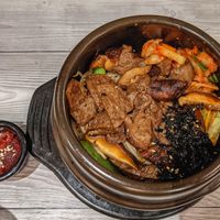 Bibimbap at Puti Vegan Cafe in Glasgow