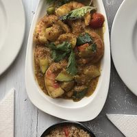 Vegan prawns!  at Puti Vegan Cafe in Glasgow