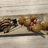 Banana fritters  at Puti Vegan Cafe in Glasgow