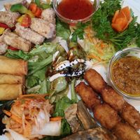 Mixed starter for two at Puti Vegan Cafe in Glasgow