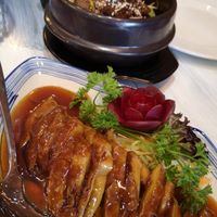 Duck with plum sauce  at Puti Vegan Cafe in Glasgow