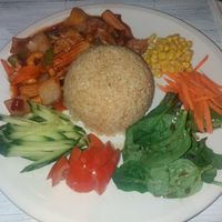 Kung Po chicken bento at Puti Vegan Cafe in Glasgow