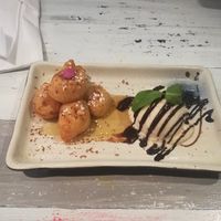 Banana fritter at Puti Vegan Cafe in Glasgow