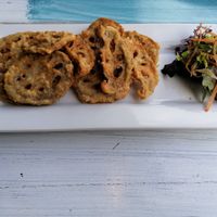 Lotus root at Puti Vegan Cafe in Glasgow