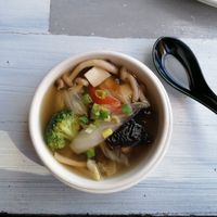 Vegetables soup at Puti Vegan Cafe in Glasgow