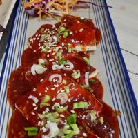 Grilled Gochujang tofu at Puti Vegan Cafe in Glasgow