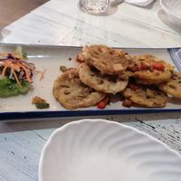 Lotus flower crisps at Puti Vegan Cafe in Glasgow