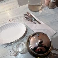 Plates & cutlery at Puti Vegan Cafe in Glasgow