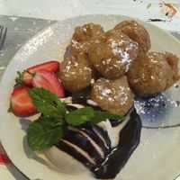 Banana fritters at Puti Vegan Cafe in Glasgow