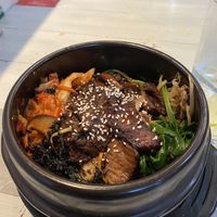 bibimbap at Puti Vegan Cafe in Glasgow