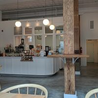 View of the service area from indoor seating. A good amount of indoor seating, none outside. at Off Track in Charleston