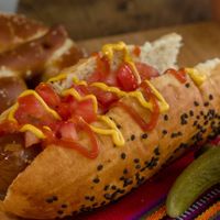 Vegan hotdog  at VegCo Restaurante Vegano in Queretaro