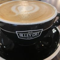 Oat lattee  at Alley Cat in Maastricht