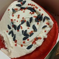 Holly Willoughby - red velvet, holly sprinkles at Doughnut Time in East London