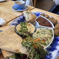 Middle Eastern platter (for two)  at Goji Vegetarian Cafe and Deli in York