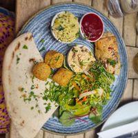 Moroccan goji platter at Goji Vegetarian Cafe and Deli in York