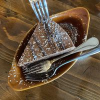 vegan chocolate cake   at Coyote Kitchen in Boone