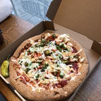 Vegan hot pepper at Papa John's in Haarlem