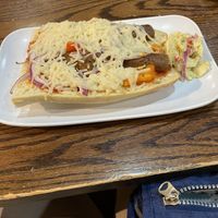 Italian sausage and pepper hero with vegan mozzarellaa  at Claire's Corner Copia in New Haven