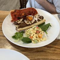 Italian sausage sub  at Claire's Corner Copia in New Haven